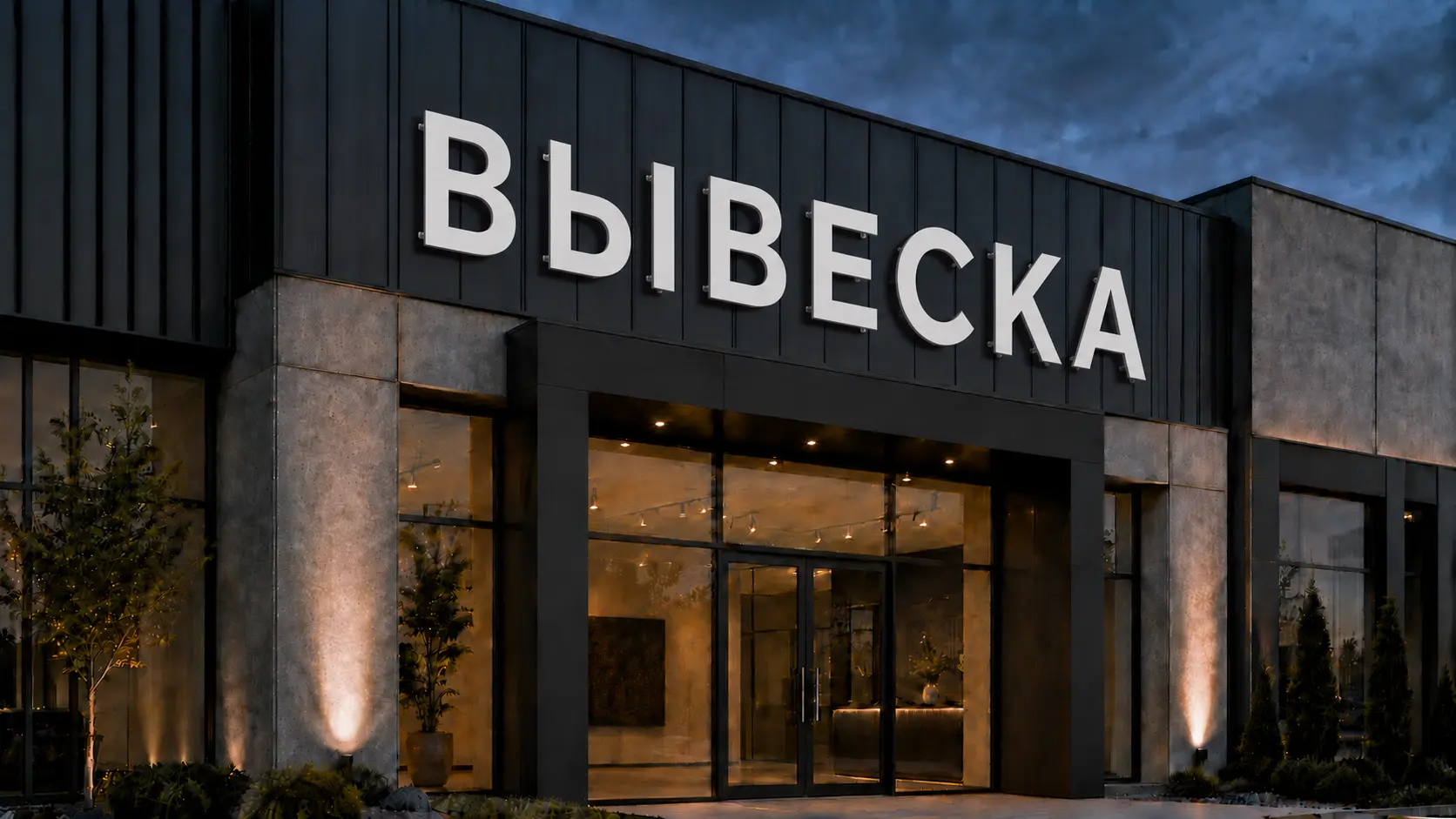 Буквы на дистанционных держателях
